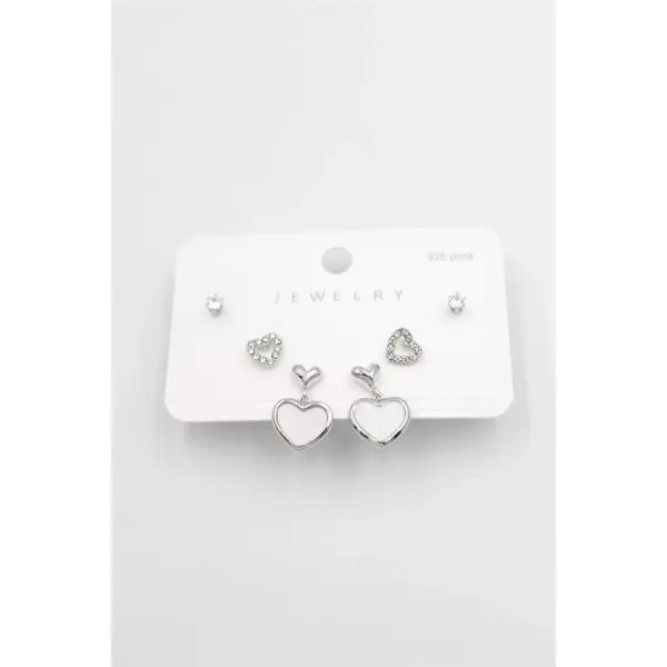 Çoklu Set Küpe - Gümüş