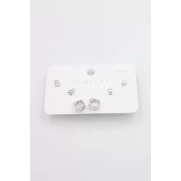 Çoklu Set Küpe - Gümüş