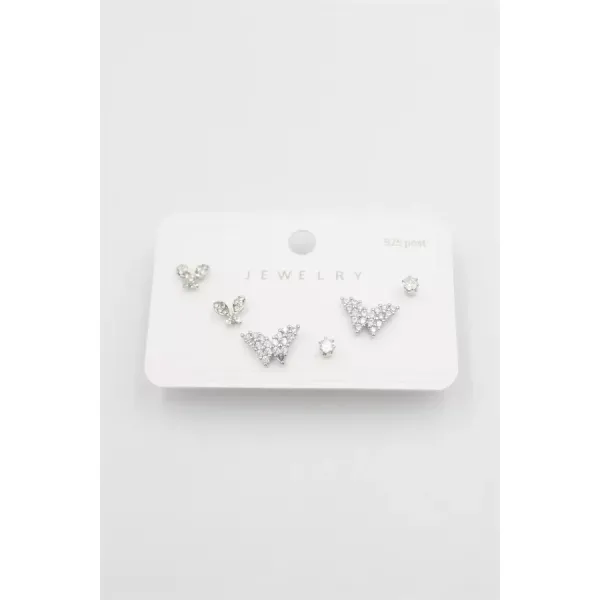 Çoklu Set Küpe - Gümüş