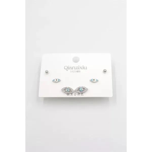 Çoklu Set Küpe - Gümüş
