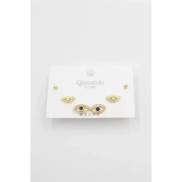 Çoklu Set Küpe - Altın