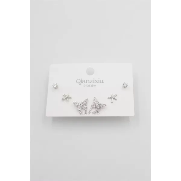 Çoklu Set Küpe - Gümüş