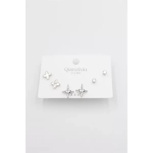 Çoklu Set Küpe - Gümüş