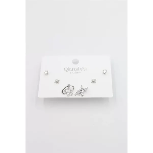 Çoklu Set Küpe - Gümüş