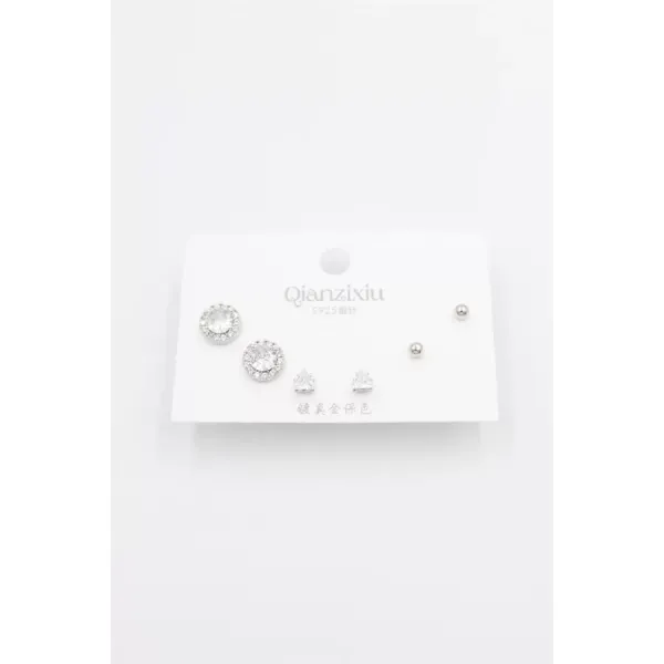 Çoklu Set Küpe - Gümüş