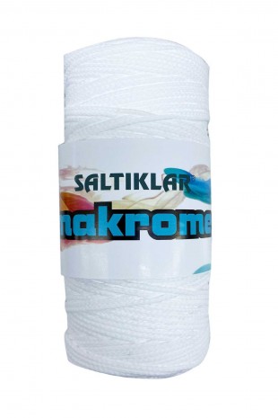 Polyester Makrome İpi 10 Kar Beyaz 100 gr