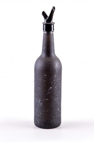 Mutfak Dekorasyonu Granit Desen Siyah Tezgah Üstü Yağlık Sirkelik Orta Boy Yağdanlık 330 ml