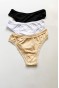 3 Adet Kadın Mikro Bikini Külot İnce Lastik FırFır Kenarlı Yumuşak Doku İç Giyim Siyah Beyaz Ten