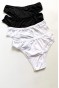 4 Adet Kadın Mikro Bikini Külot İnce Lastik FırFır Kenarlı Yumuşak Doku İç Giyim Siyah Beyaz