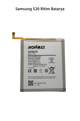 Samsung S20 Ritim - Galaxy S20 FE Telefonlarla Uyumlu Batarya 4500 mAh