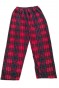Unisex Polar Pijama Altı Termal Özellikli Kırmızı Ekose Desenli Ev Giyim Cepsiz