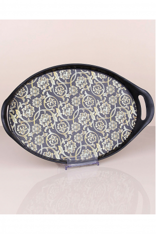 Oval Desenli Kulplu Tesi 45 Cm Royaleks-GP-105