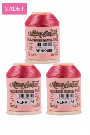 3 Adet Altınbaşak Oya ve Dantel İpi 20 gr - Royaleks - No: 858