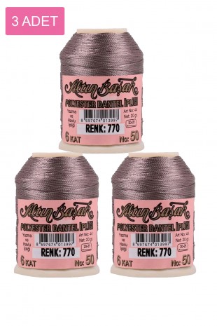 3 Adet Altınbaşak Oya ve Dantel İpi 20 gr - Royaleks - No: 770