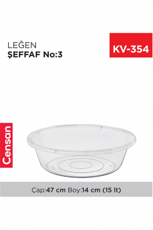 Şeffaf Leğen 3 No 15 Lt. Royaleks-E422