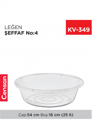 Şeffaf Leğen 4 No 25 Lt. Royaleks-E423