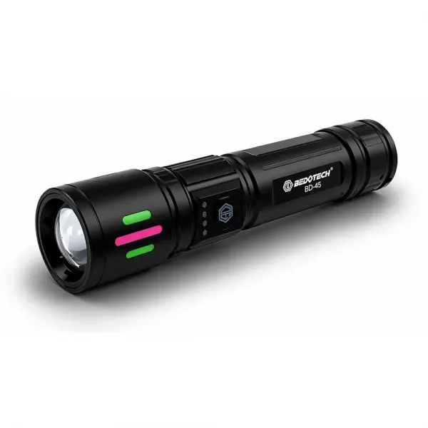 Bedotech Bd-15 6.4w Tg Led Çok Fonksiyonlu Alüminyum Alaşımlı Zoomlu Type-c Şarjlı El Feneri
